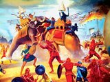 In 1592, Nanda Bayin ordered his son Minchit Sra to attack Ayutthaya. The Siamese army, under King Naresuan, met the Burmese army at Nong Sarai on Monday 18 January, 1593.<br/><br/>

The personal battle between Naresuan and Minchit Sra is now a highly-romanticised historical scene known as Yuddhahatthi, the Elephant battle. After narrowly missing Naresuan and cutting his head, Minchit Sra was slashed to death on the back of his elephant. This was on Monday, the 2nd waning day of the 2nd month of the Buddhist calendar Chulasakarat Era year 954. Calculated to correspond to Monday, 18 January, AD 1593 of the Gregorian calendar, this date is now observed as Royal Thai Armed Forces day.